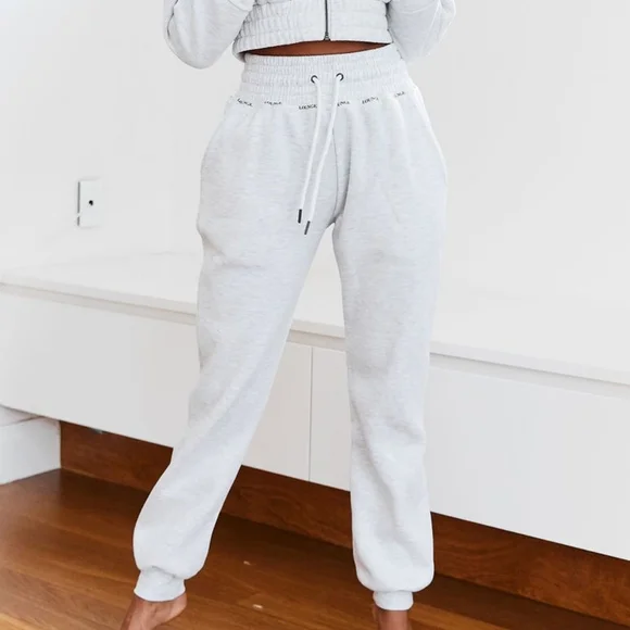 High waisted scrunchie joggers deals